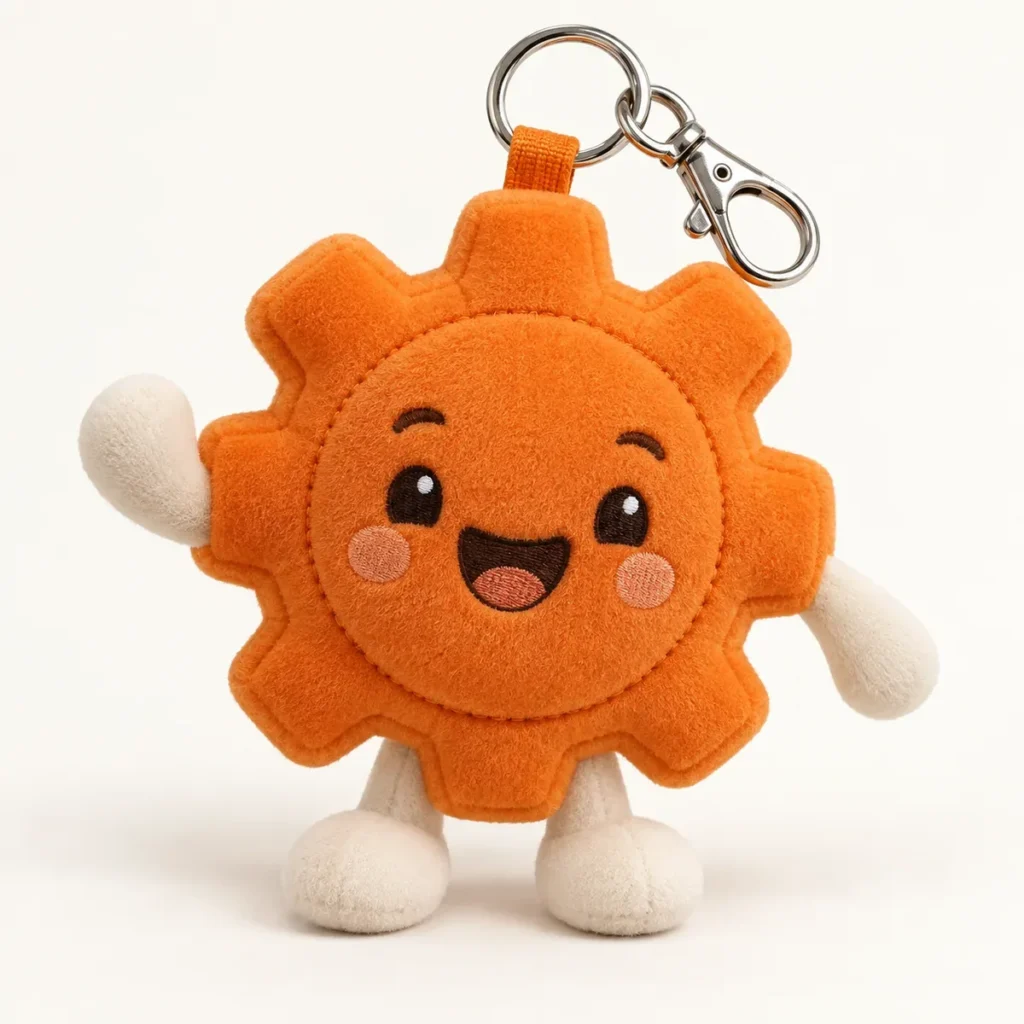 Gear Mascot Keychain — AI-generated concept reference