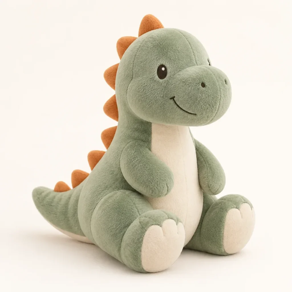Sage Dinosaur Plush — AI-generated concept reference