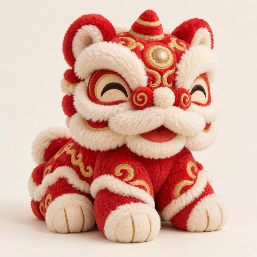 Lion Dance Plush — AI-generated concept reference