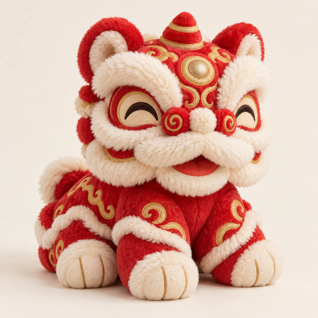 Lion Dance Plush — AI-generated concept reference